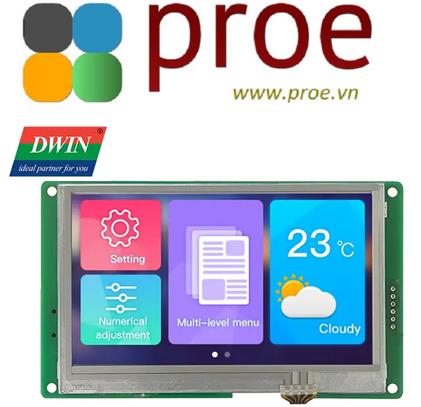 DMG80480C070_04WTR 7 Inch HMI LCD Display Touch Panel Model:DMG80480C070_04W(Commercial grade)