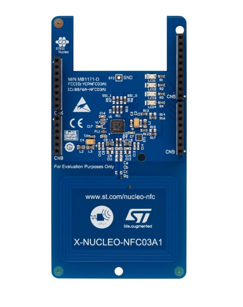 X-NUCLEO-NFC03A1 NFC card reader expansion board based on CR95HF for STM32 Nucleo