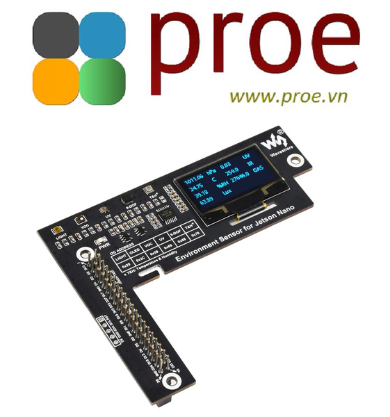 Environment Sensors Module for Jetson Nano, I2C Bus, with 1.3inch OLED Display