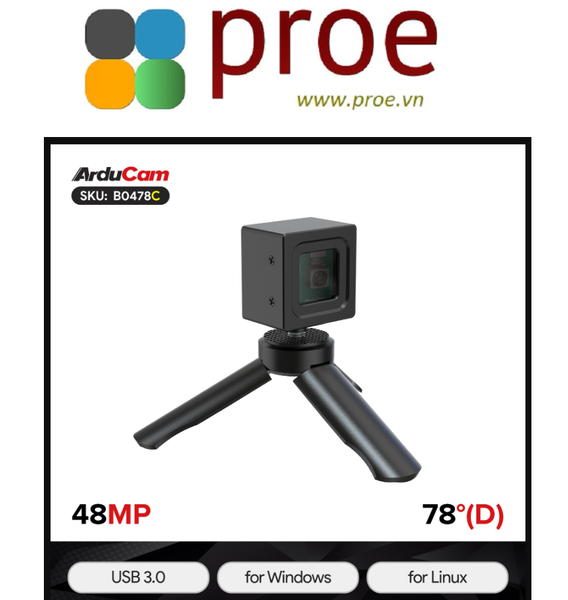 Arducam IMX586 48MP Motorized Focus USB 3.0 Camera Module