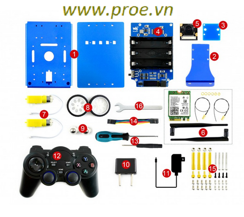 JetBot AI Kit Accessories, Add-ons for Jetson Nano to Build JetBot