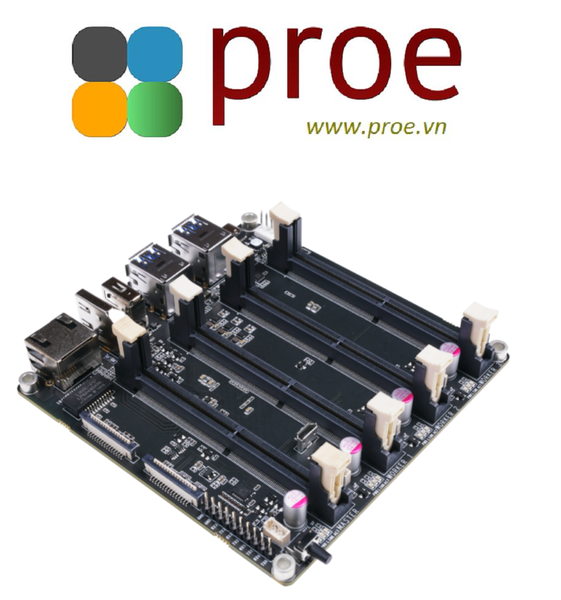 Jetson Mate With Cooling Fan - Jetson Nano/NX Carrier Board for GPU Cluster and Server
