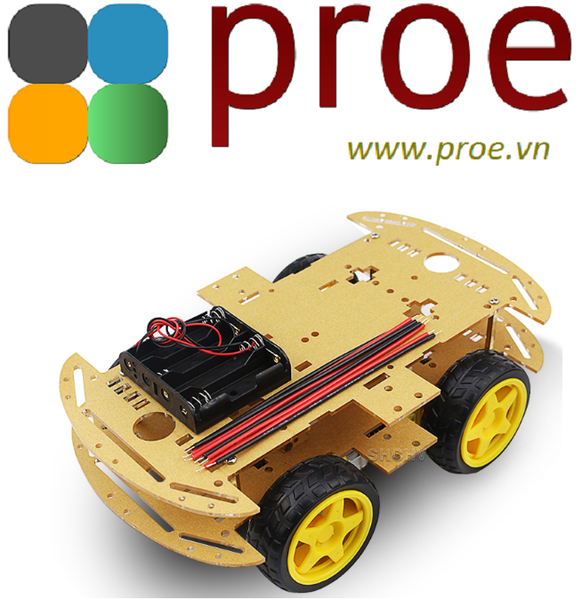 Khung Xe Robot 4WD Mica Racing