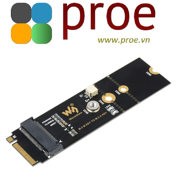 M.2 M KEY To A KEY Adapter, for PCIe Devices, Supports USB Conversion