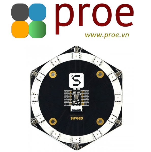 Maix R6+1 Microphone Array Maix R6+1 Microphone Array, 6+1 Digital Microphones and 12 RGB LEDs