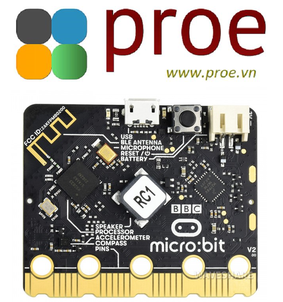 BBC microbit V2, Upgraded Processor, Built-In Speaker And Microphone, Touch Sensitive Logo