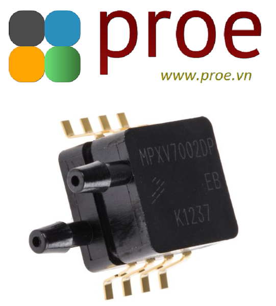 MPXV7002DP Pressure Sensor 0.5V to 4.5V -2kPa to 2kPa Differential 8-Pin SNSR Tray
