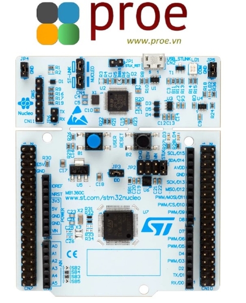 STM32 Nucleo-64 development board with STM32G0B1RE MCU