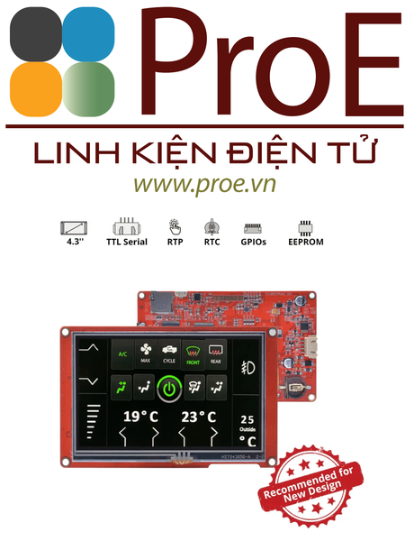 4.3” Nextion Intelligent Series HMI Touch Display