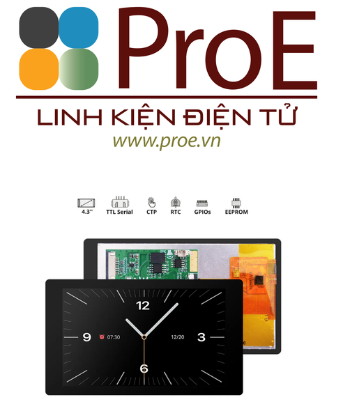 NX4880E043-011C – Nextion 4.3″ Edge Series HMI Touch Display