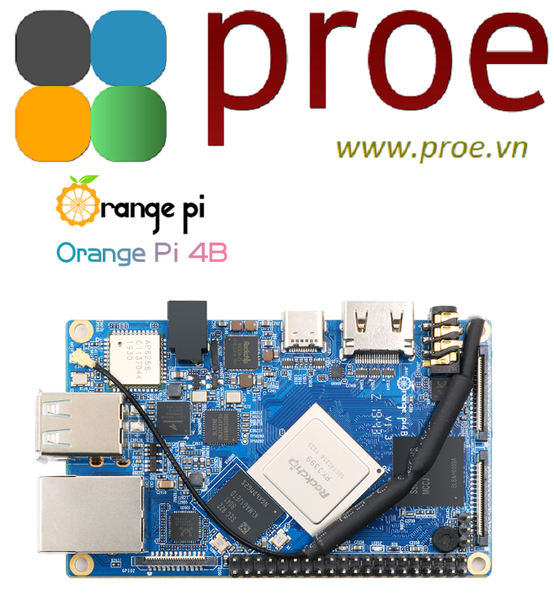 Orange Pi 4B  RK3399 4GB DDR4 16GB EMMC NPU