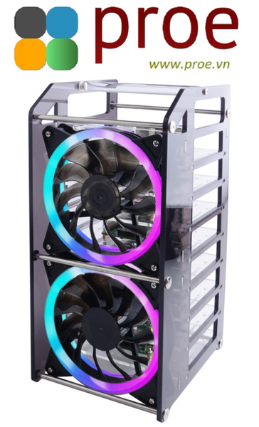 8-Layers Cluster Case Designed for Raspberry Pi / Jetson Nano
