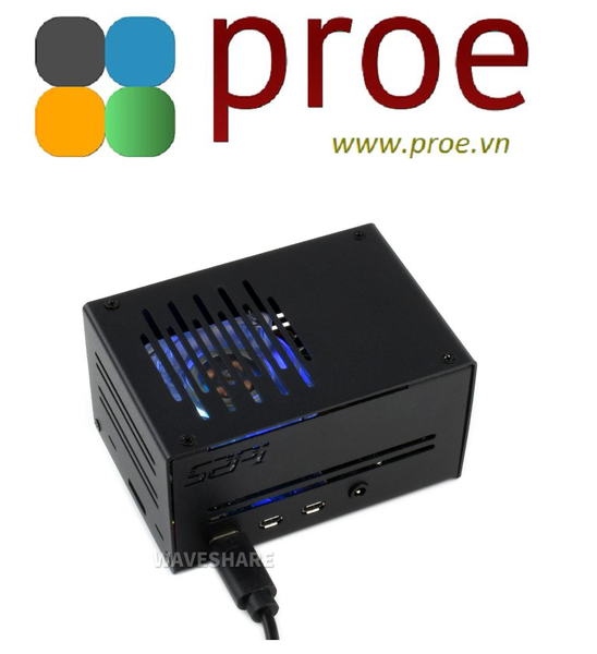 Firm Metal Case for Raspberry Pi 4, with Low-Profile ICE Tower Cooling Fan