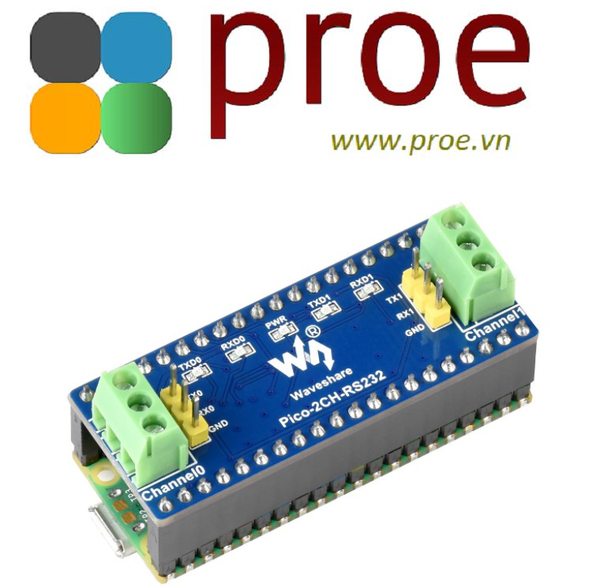 Pico-2CH-RS232 2-Channel RS232 Module for Raspberry Pi Pico, SP3232EEN ...