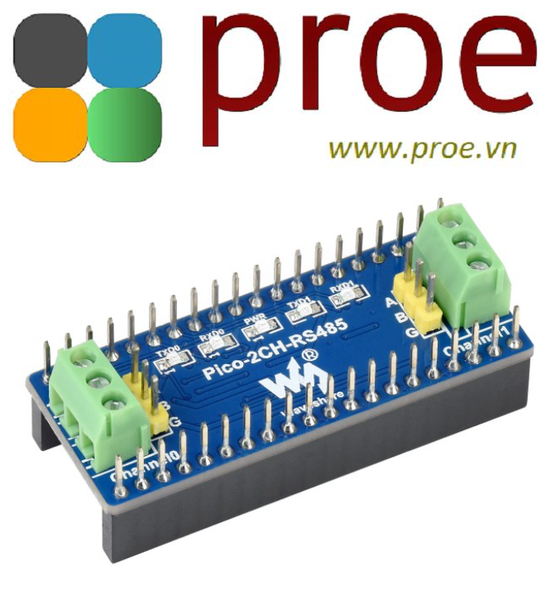 2-Channel RS485 Module for Raspberry Pi Pico, SP3485 Transceiver, UART To RS485