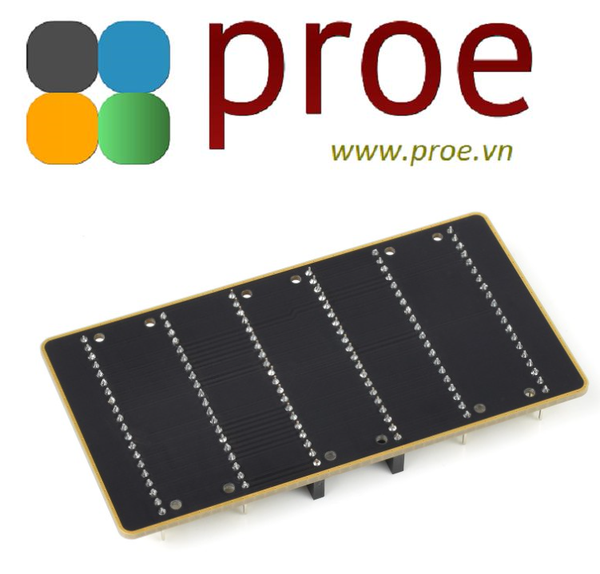 Dual GPIO Expander for Raspberry Pi Pico, Two Sets of Male Headers