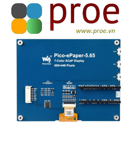 5.65inch Colorful e-Paper E-Ink Display Module for Raspberry Pi Pico ...