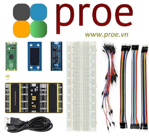 Raspberry Pi Pico Evaluation Kit (Type B), The Pico + Color LCD + IMU Sensor + GPIO Expander
