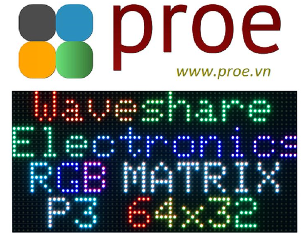 RGB Full-Color LED Matrix Panel, 64×32 Pixels, Adjustable Brightness