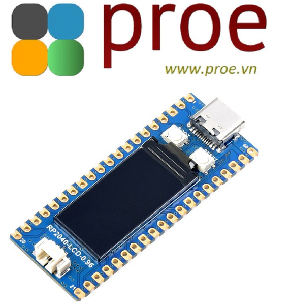 RP2040-LCD-0.96, a Pico-like MCU Board Based on Raspberry Pi MCU RP2040, with LCD