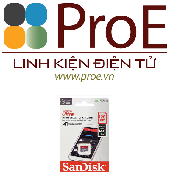 Thẻ nhớ MicroSDXC SanDisk Ultra A1 128GB 140MB/s SDSQUAB-128G-GN6MN