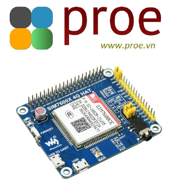 SIM7600CE-CNSE 4G HAT SIM7600CE-CNSE 4G HAT for Raspberry Pi, 4G / 3G / 2G, for China