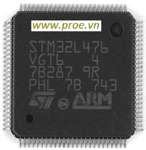 STM32L476VGT6 MCU 32-bit ARM Cortex M4 RISC 1MB Flash 1.8V/2.5V/3.3V 100-Pin LQFP Tray