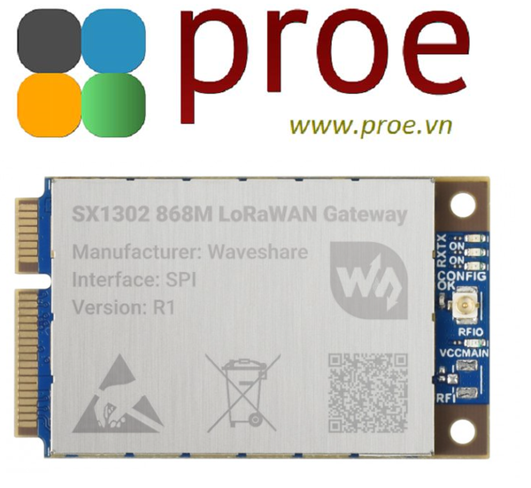 SX1302 868M LoRaWAN Gateway Module, EU868 Band