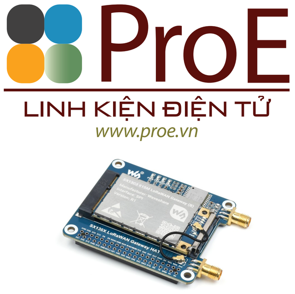SX130x 868M/915M LoRaWAN Gateway Module/HAT for Raspberry Pi, Standard Mini-PCIe Socket, Long range Transmission