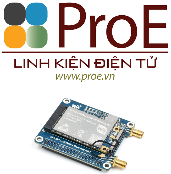 SX130x 868M/915M LoRaWAN Gateway Module/HAT for Raspberry Pi, Standard Mini-PCIe Socket, Long range Transmission