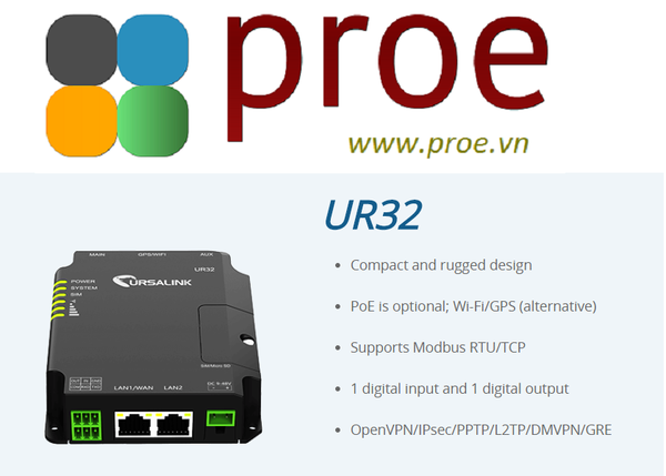 UR32-L00E-W UR32 Industrial Cellular Router With Wifi