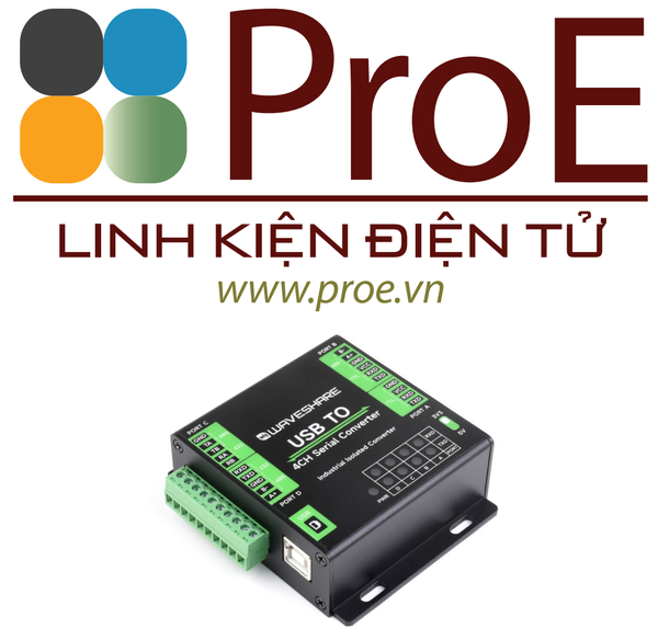Industrial USB To 4-Ch Serial Converter, Original FT4232HL Chip, Supports USB To RS232/485/422/TTL