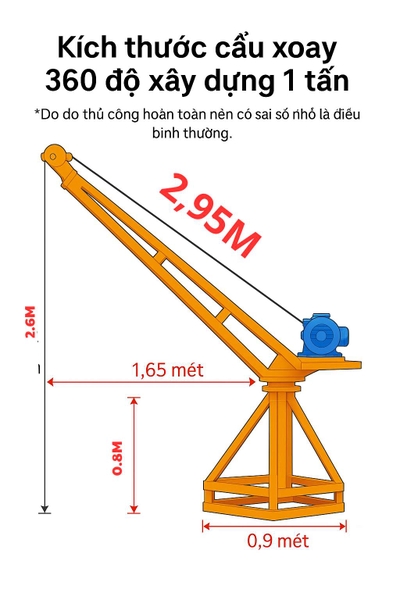 Cẩu xoay 360 độ 1000kg