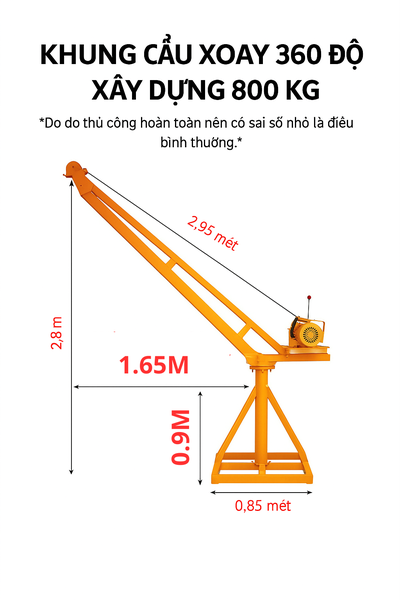 Cẩu xoay 360 độ 800kg