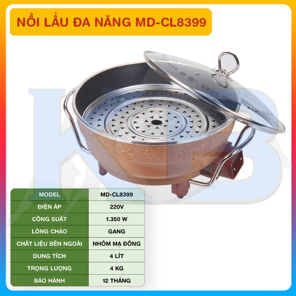 Chảo Lẩu Đa Năng Media MD-CL8399