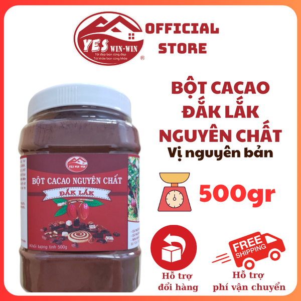 Bột Cacao Nguyên Chất từ Đắk Lắk 500g Hương vị Thơm Ngon Đậm Đà Không Đường