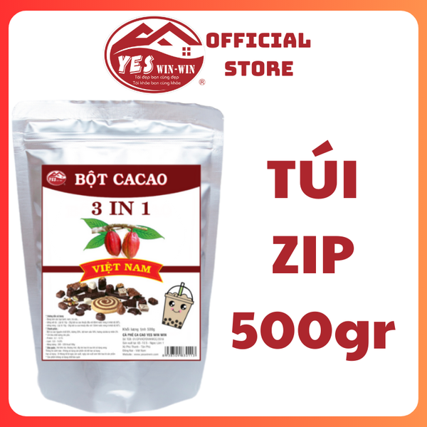 Bột Cacao sữa tiện lợi VIỆT NAM - gói 500gr -  Yeswinwin
