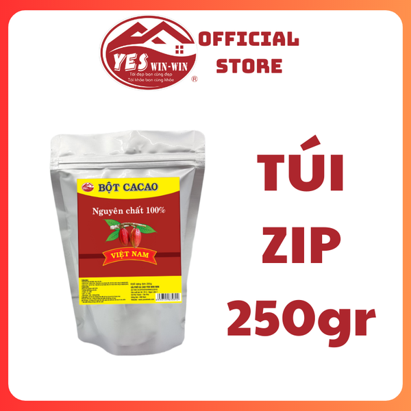 Bột Cacao Nguyên Chất VIỆT NAM - gói 250g 500g - Yeswinwin