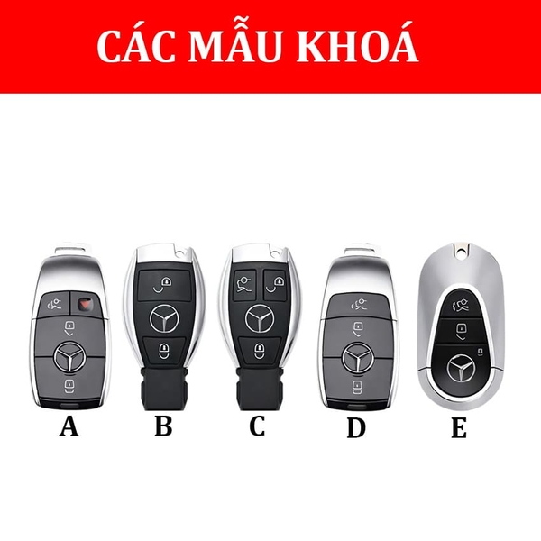 Bao da móc treo chìa khoá xe ô tô Mercedes và Maybach