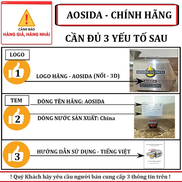 Máy ép dầu thực vật Nóng và Lạnh, dùng trong gia đình hoặc nhà hàng. Thương hiệu AOSIDA cao cấp WF-J168
