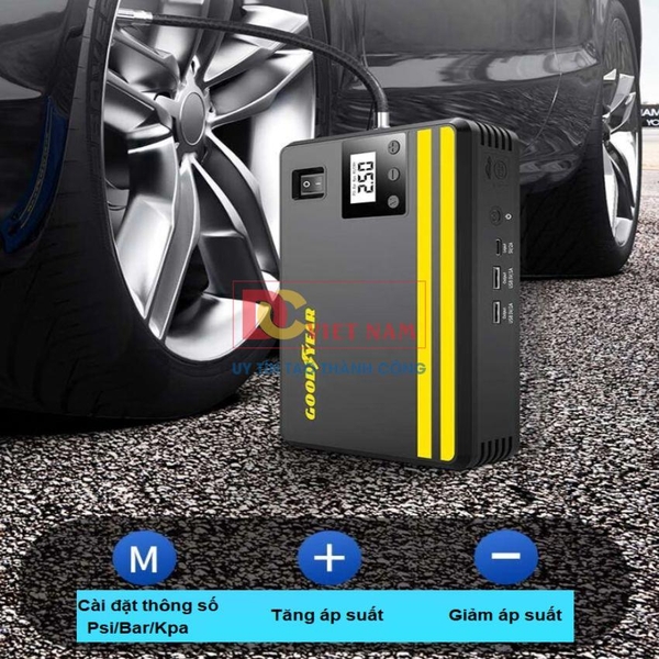 Bộ kích nổ kiêm bơm lốp ô tô và sạc dự phòng Goodyear GY-5296