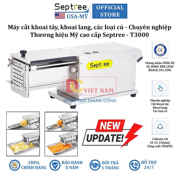 Máy cắt khoai tây, khoai lang và các loại củ kiểu Pháp