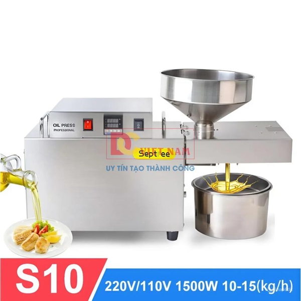 Máy ép dầu thực vật công nghiệp, dùng trong gia đình, nhà hàng, khách sạn. Thương hiệu cao cấp Septree - S10