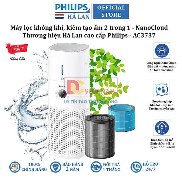 Máy lọc không khí kiêm máy tạo độ ẩm 2 trong 1