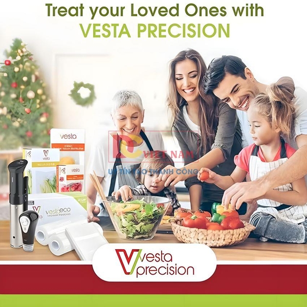 Máy nấu chậm Sous vide chuyên nghiệp, dùng cho nhà hàng và khách sạn - Dòng cao cấp. Thương hiệu Mỹ cao cấp Vesta Precision - SV81