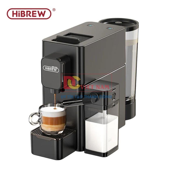 Máy pha cà phê viên nén Nespresso tự động, Espresso, Cappuccino và Latte. Thương hiệu Mỹ cao cấp HiBREW - H15