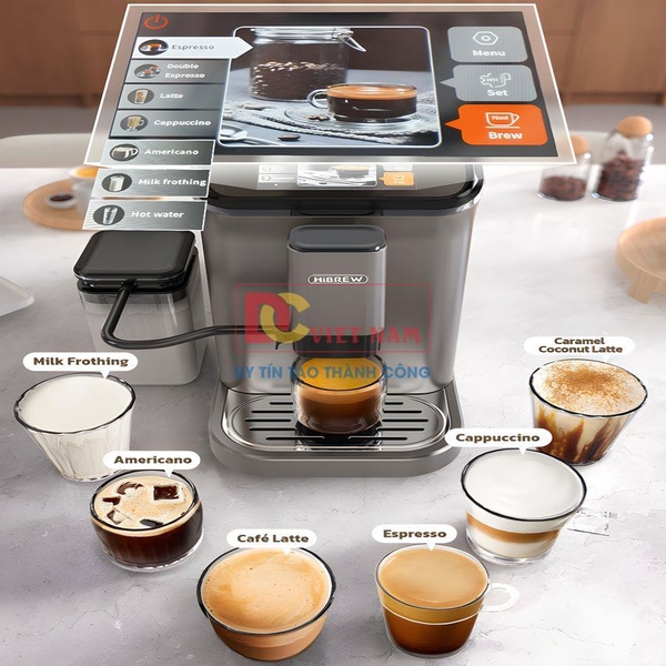 Máy pha cà phê tự động chuyên nghiệp, dùng cho quán cà phê, nhà hàng và khách sạn HiBREW H16