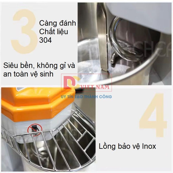 Máy trộn bột khô công nghiệp chuyên dụng, dung tích 10 lít. Thương hiệu Anh Quốc cao cấp Golden Chef DH-10