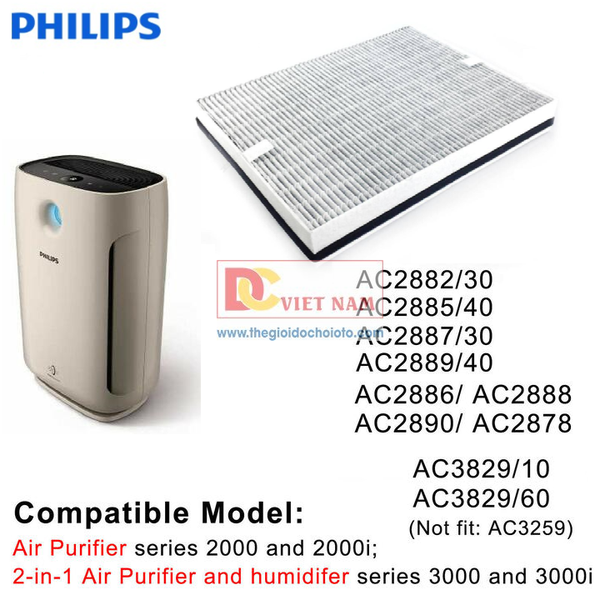 Tấm lọc, màng lọc không khí Philips FY2428 dùng cho các mã AC2882, AC2885, AC2887, AC2889, AC2886, AC2888, AC2890, AC2878, AC3829, AC3829
