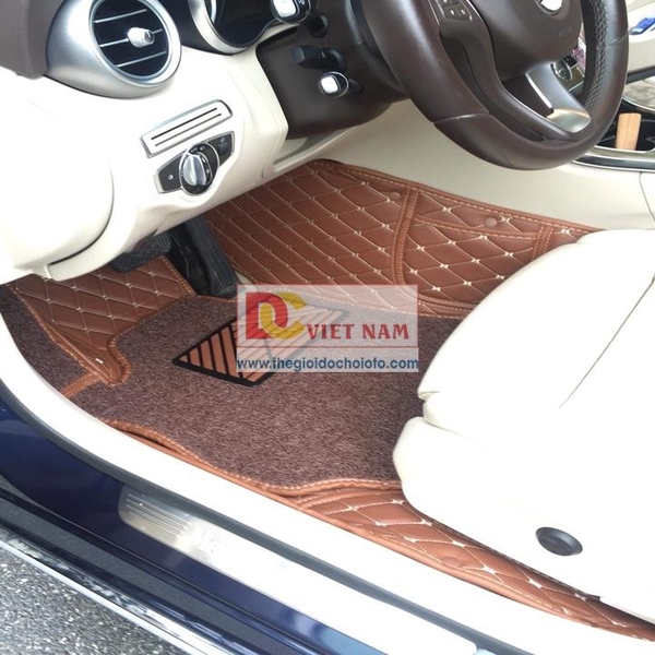 Bộ Thảm Lót Sàn 2 Lớp Ô Tô, Xe Hơi Cho Xe 4 - 5 Chỗ 45PU01-06 - SX Thủ Công